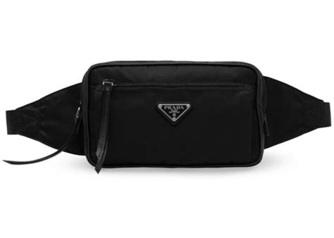 prada black nylon tessuto fanny pack|Prada nylon belt bag women's.